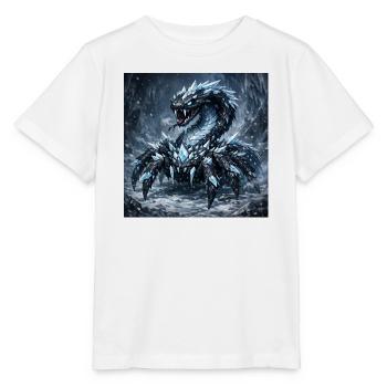 Dragon de Cristal dans une tempête de glace - T-shirt bio MINI CREATOR Stanley/Stella Enfant - blanc - Devant - Maike (125cm)