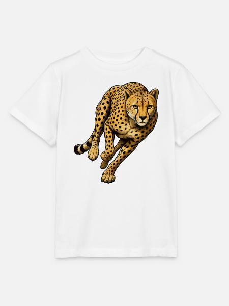 Leopardensprint Wildes Muster - Stanley/Stella Kinder T-Shirt MINI CREATOR  - Weiß