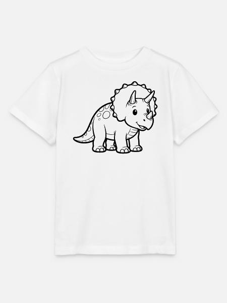Baby Triceratops - Stanley/Stella Kinder T-Shirt MINI CREATOR  - Weiß