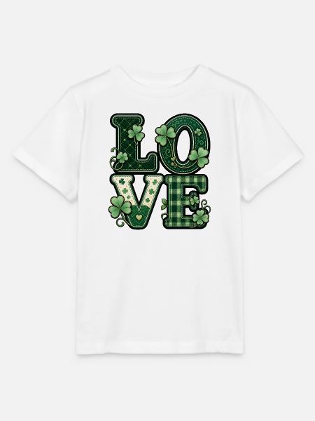 Love St Patricks Day - Stanley/Stella Kinder T-Shirt MINI CREATOR  - Weiß