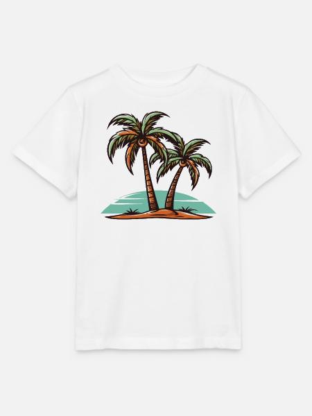 Palmen Insel Urlaub - Stanley/Stella Kinder T-Shirt MINI CREATOR - Weiß