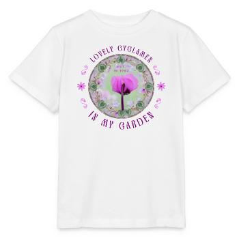 pink violet floral floral floral blossom - Stanley/Stella MINI CREATOR Kids’ T-Shirt - white - Front - Maike (125cm)