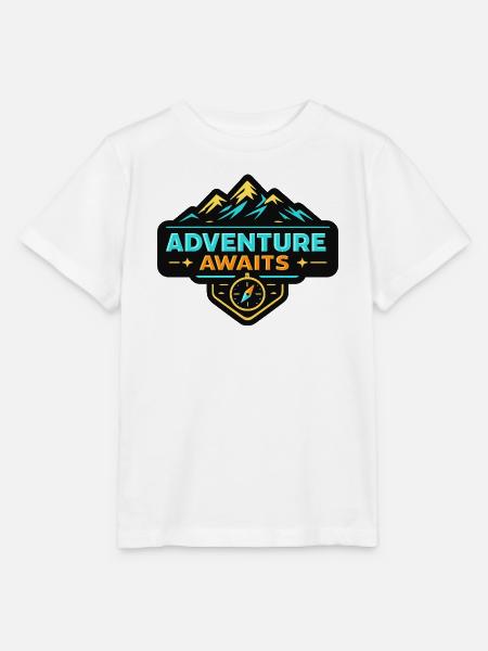 Abenteuer Wartet: Berge Kompass - Stanley/Stella Kinder T-Shirt MINI CREATOR  - Weiß