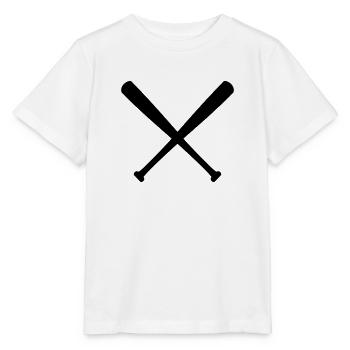Gekreuzte Baseballschläger - Stanley/Stella Kinder T-Shirt MINI CREATOR  - Weiß - Vorne - Maike (125cm)