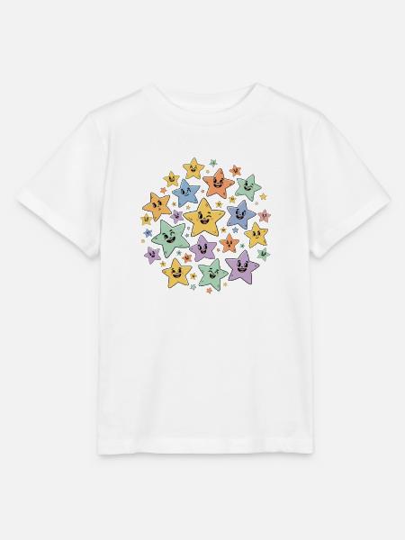 Bunte Sternchen Explosion - Stanley/Stella Kinder T-Shirt MINI CREATOR - Weiß