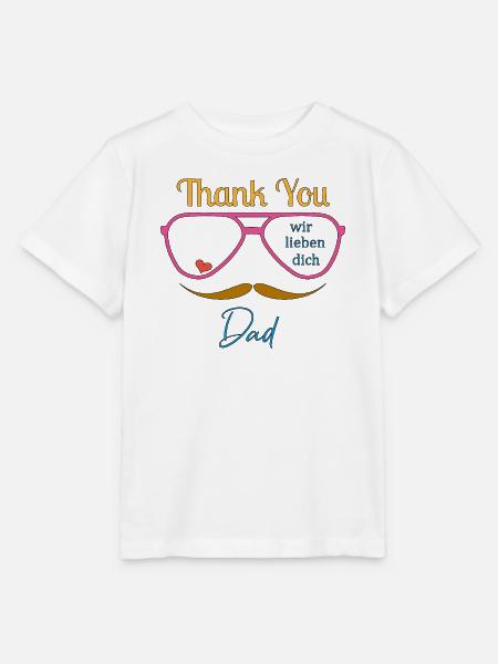 Danke Dad - Stanley/Stella Kinder T-Shirt MINI CREATOR - Weiß