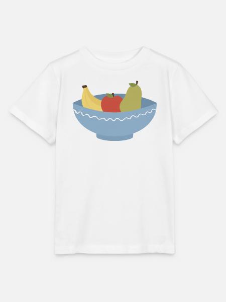 Obstschalen-Stillleben-Illustration - Stanley/Stella Kinder T-Shirt MINI CREATOR - Weiß