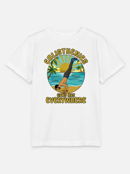 Calisthenics Strandhandstand - Stanley/Stella Kinder T-Shirt MINI CREATOR  - Weiß
