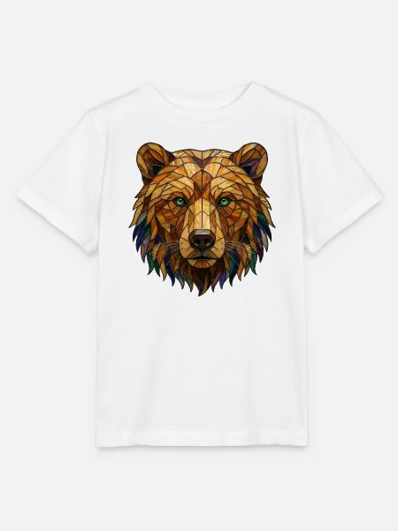 Mosaikkunst mit Bleiglas-Porträt - Stanley/Stella Kinder T-Shirt MINI CREATOR  - Weiß