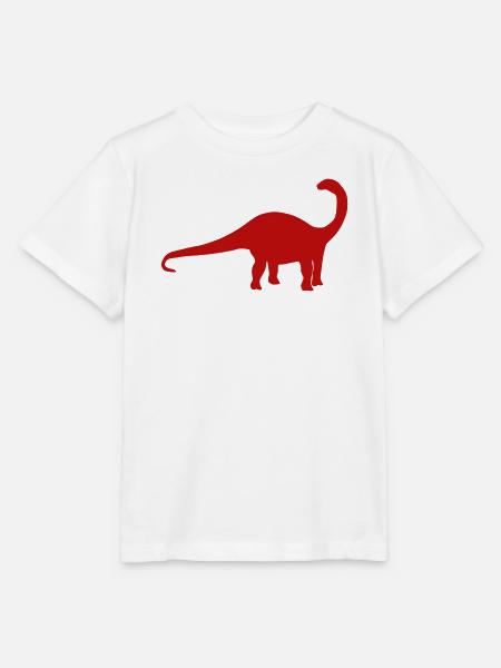 Brontosaurus Silhouette - Stanley/Stella Kinder T-Shirt MINI CREATOR - Weiß