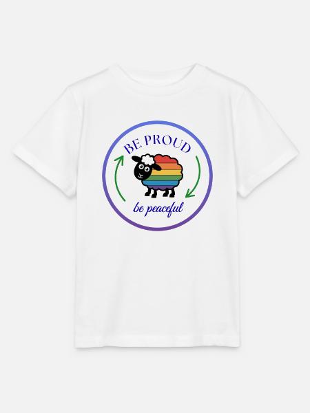 Pride Regenbogen-Schaf: Stolz und Friedlich - Stanley/Stella Kinder T-Shirt MINI CREATOR  - Weiß