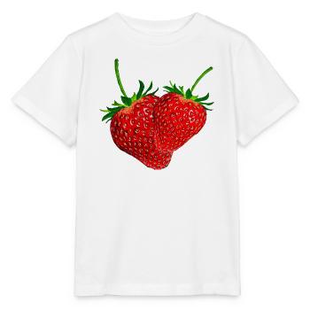 Erdbeeren - Stanley/Stella Kinder T-Shirt MINI CREATOR  - Weiß - Vorne - Maike (125cm)