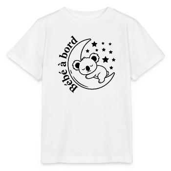 Baby-Koala-Autoaufkleber an Bord - Stanley/Stella Kinder T-Shirt MINI CREATOR  - Weiß - Vorne - Maike (125cm)