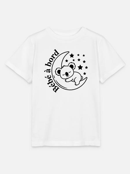 Baby-Koala-Autoaufkleber an Bord - Stanley/Stella Kinder T-Shirt MINI CREATOR  - Weiß