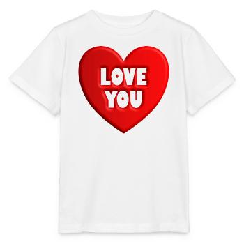 Mon cœur t’aime - T-shirt bio MINI CREATOR Stanley/Stella Enfant - blanc - Devant - Maike (125cm)