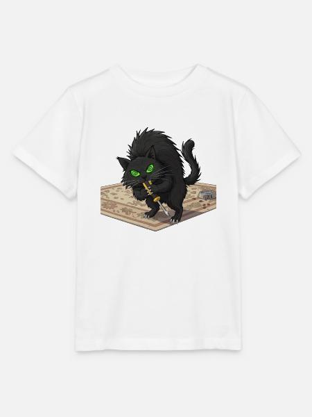 Aggro Katze auf Perser-Teppich - Stanley/Stella Kinder T-Shirt MINI CREATOR - Weiß