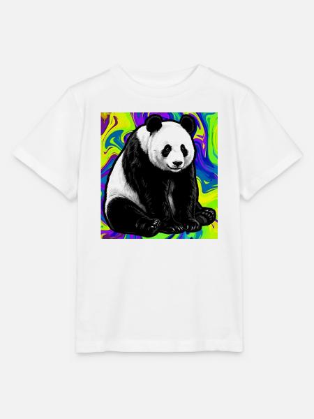 Panda - Stanley/Stella Kinder T-Shirt MINI CREATOR  - Weiß