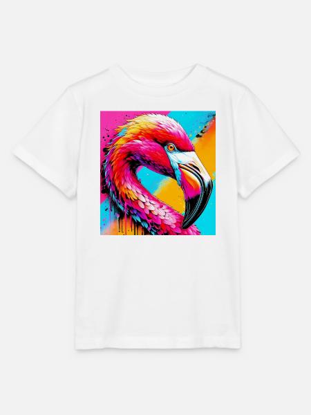 Flamingo - Stanley/Stella Kinder T-Shirt MINI CREATOR - Weiß
