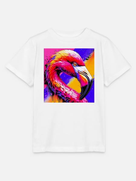 Flamingo - Stanley/Stella Kinder T-Shirt MINI CREATOR  - Weiß