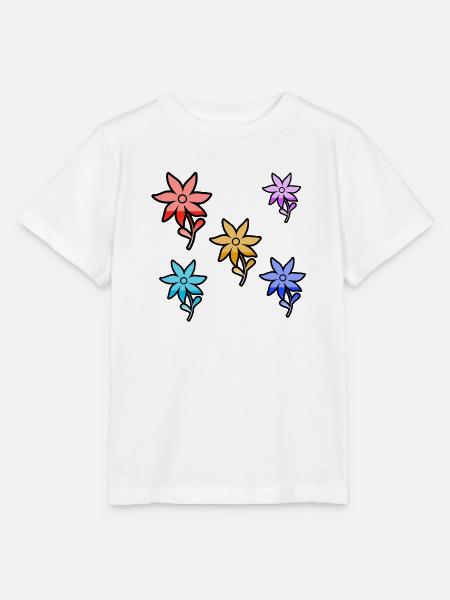 Blumen - Stanley/Stella Kinder T-Shirt MINI CREATOR  - Weiß