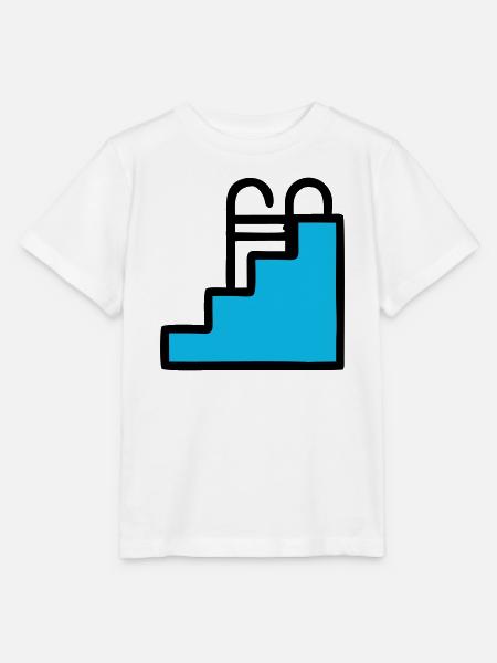  Pool Leiter Schwimmbad Icon - Stanley/Stella Kinder T-Shirt MINI CREATOR  - Weiß