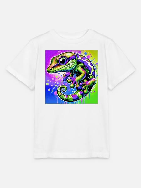 Gecko - Stanley/Stella Kinder T-Shirt MINI CREATOR - Weiß
