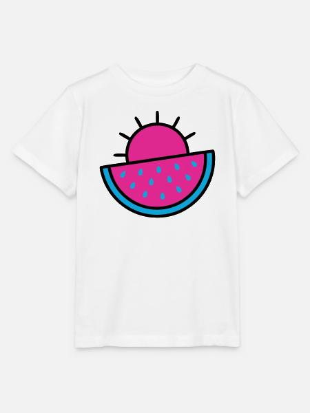 Wassermelone Sonne 90s Pop-Art - Stanley/Stella Kinder T-Shirt MINI CREATOR - Weiß