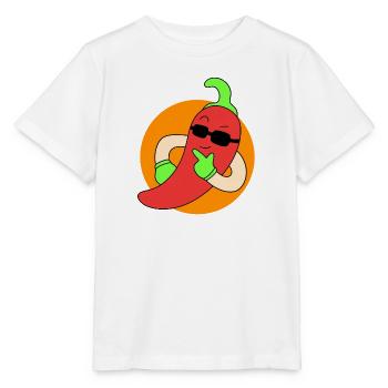 Cool chilli pepper - Stanley/Stella MINI CREATOR Kids’ T-Shirt - white - Front - Maike (125cm)