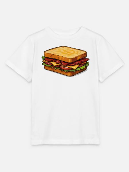 Cartoon Sandwich Illustration - Stanley/Stella Kinder T-Shirt MINI CREATOR  - Weiß