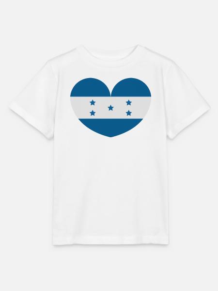 Herzflagge Honduras - Stanley/Stella Kinder T-Shirt MINI CREATOR  - Weiß