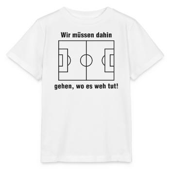 Das Motiv, das JEDEN Fußballfan glücklich machen - Stanley/Stella Kinder T-Shirt MINI CREATOR  - Weiß - Vorne - Maike (125cm)