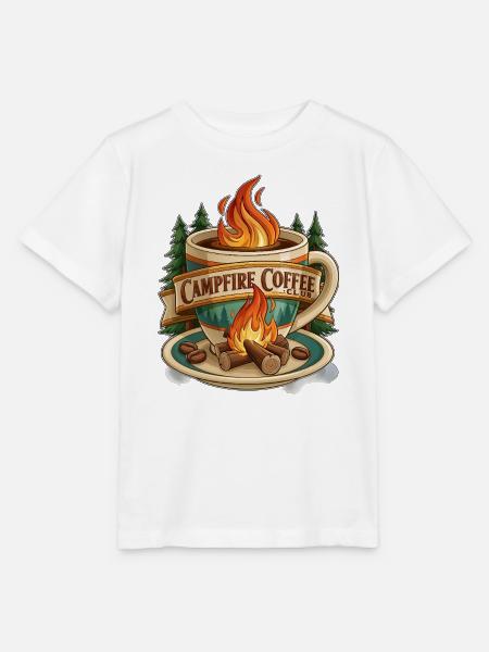 Campfire Coffee Club Kunst - Stanley/Stella Kinder T-Shirt MINI CREATOR  - Weiß