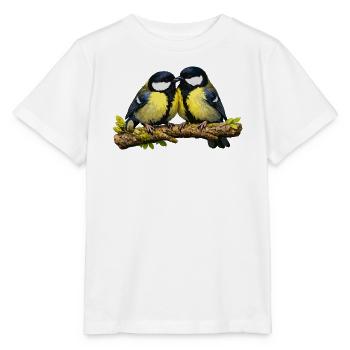 Koolmeespaar op Tak - Stanley/Stella Kinder-T-shirt MINI CREATOR  - wit - Voor - Maike (125cm)