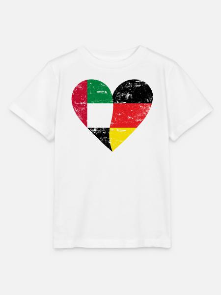 UAE Germany Heart Used - Stanley/Stella Kinder T-Shirt MINI CREATOR - Weiß