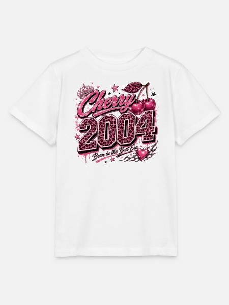 Cherry 2004 Leoparden Style - Stanley/Stella Kinder T-Shirt MINI CREATOR  - Weiß