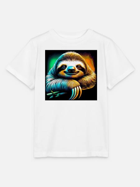 Faultier - Stanley/Stella Kinder T-Shirt MINI CREATOR  - Weiß