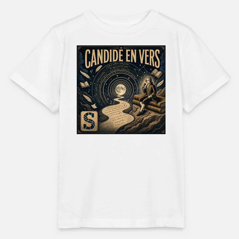 Candide en Vers Conte Lyrique Nocturne - T-shirt bio MINI CREATOR Stanley/Stella Enfant - blanc
