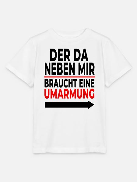 Umarmung: Rote Linie Schriftdesign - Stanley/Stella Kinder T-Shirt MINI CREATOR - Weiß