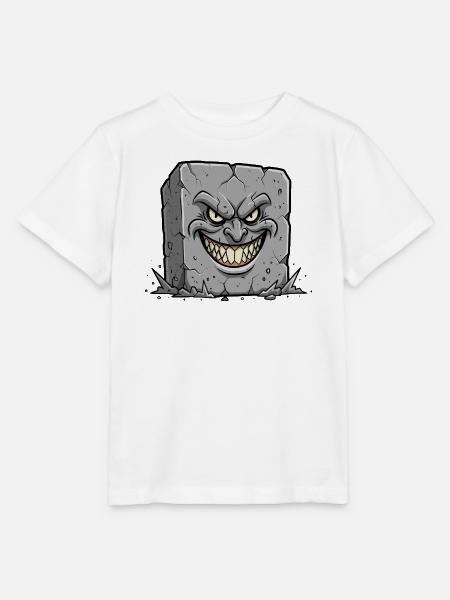 Cartoon Grabstein Grimmisches Grinsen - Stanley/Stella Kinder T-Shirt MINI CREATOR - Weiß
