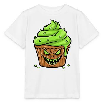 Grusel Cupcake Grün - Stanley/Stella Kinder T-Shirt MINI CREATOR  - Weiß - Vorne - Maike (125cm)