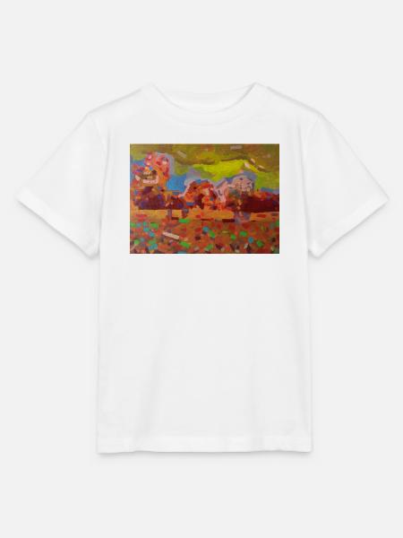 Farbenfrohes Landschaftsmosaik - Stanley/Stella Kinder T-Shirt MINI CREATOR - Weiß
