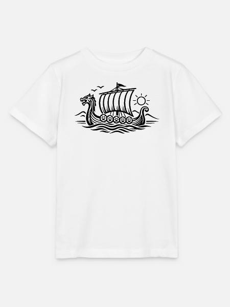 Wikingerschiff - Stanley/Stella Kinder T-Shirt MINI CREATOR - Weiß