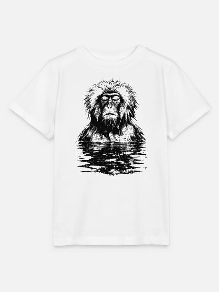 Onsen Makake Affe - Stanley/Stella Kinder T-Shirt MINI CREATOR  - Weiß