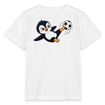Dessins dessinés dessinés de dessins dessinés du joueur de football Pingouin mignon - T-shirt bio MINI CREATOR Stanley/Stella Enfant - blanc - Devant - Maike (125cm)