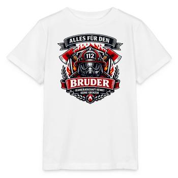 Feuerwehrbruder: Kameradschaft ohne Grenzen - Stanley/Stella Kinder T-Shirt MINI CREATOR  - Weiß - Vorne - Maike (125cm)