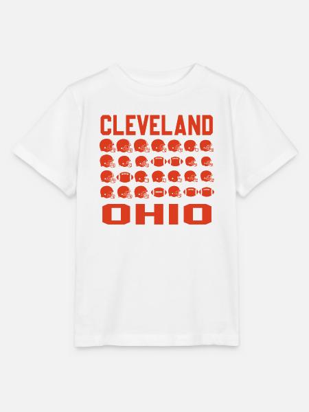 Cleveland Ohio Football-Helme - Stanley/Stella Kinder T-Shirt MINI CREATOR  - Weiß