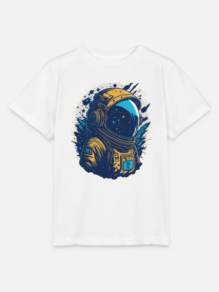 Sternenastronaut im Orbit - Stanley/Stella Kinder T-Shirt MINI CREATOR  - Weiß