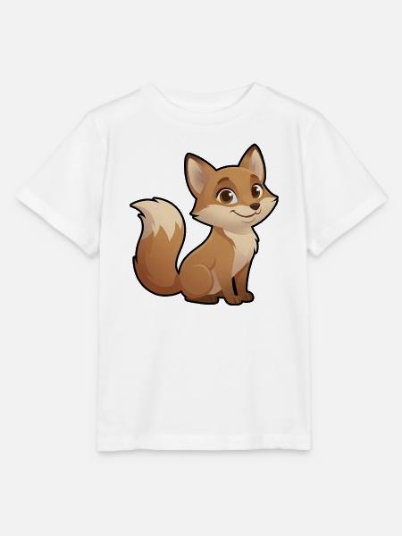 Warmer Cartoon-Fuchs - Stanley/Stella Kinder T-Shirt MINI CREATOR  - Weiß