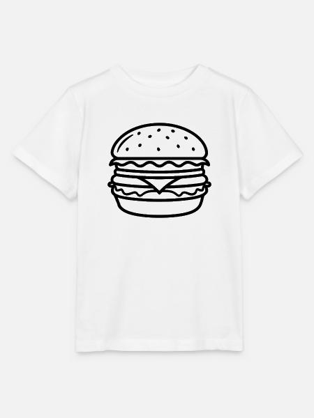 Cheeseburger - Stanley/Stella Kinder T-Shirt MINI CREATOR - Weiß