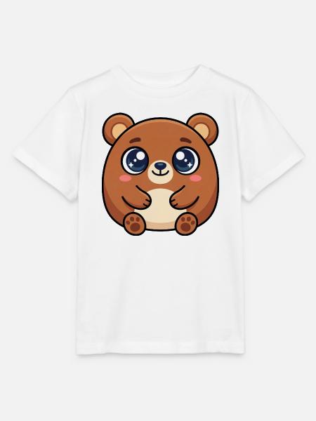 Kuschelbär mit großen funkelnden Augen - Stanley/Stella Kinder T-Shirt MINI CREATOR - Weiß